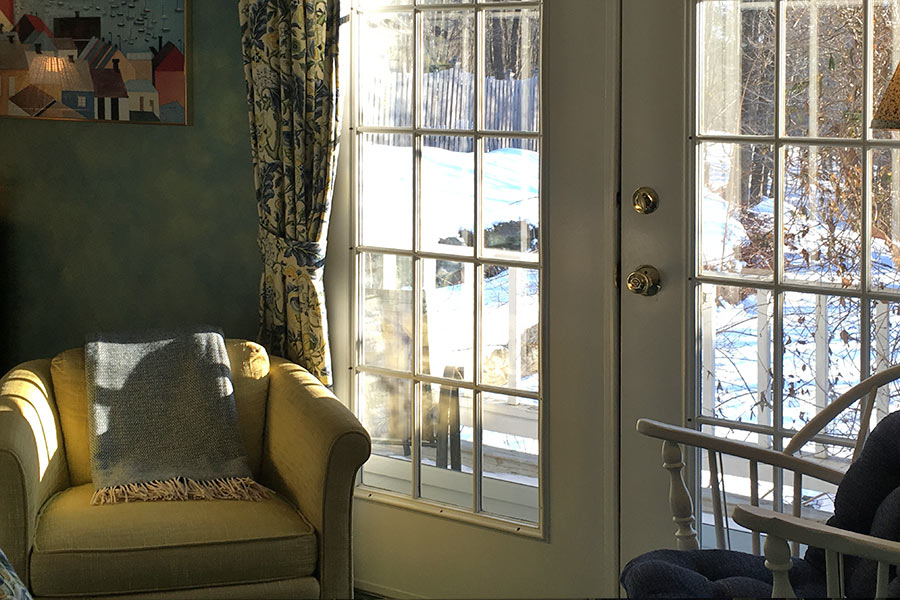 Lilac room porch doors